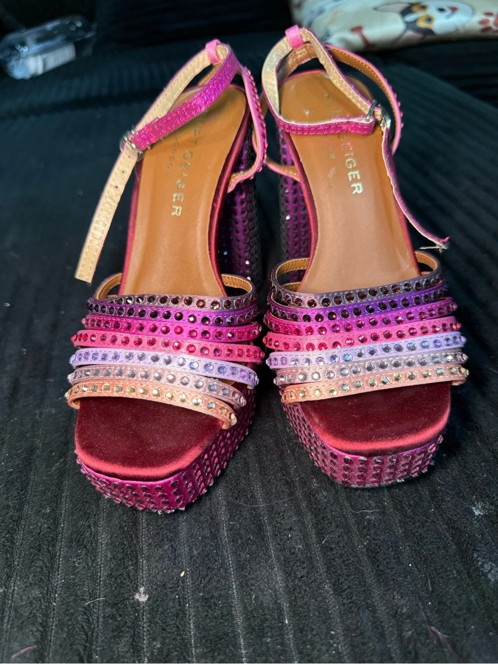 Kurt Geiger Crystal Platform Sandals